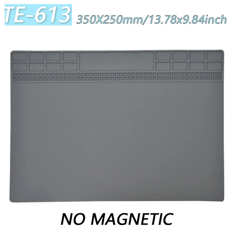 Magnetic Silicone Repair Mat – Heat Resistant 500°C Soldering Station & Anti-Static Electronics Workpad