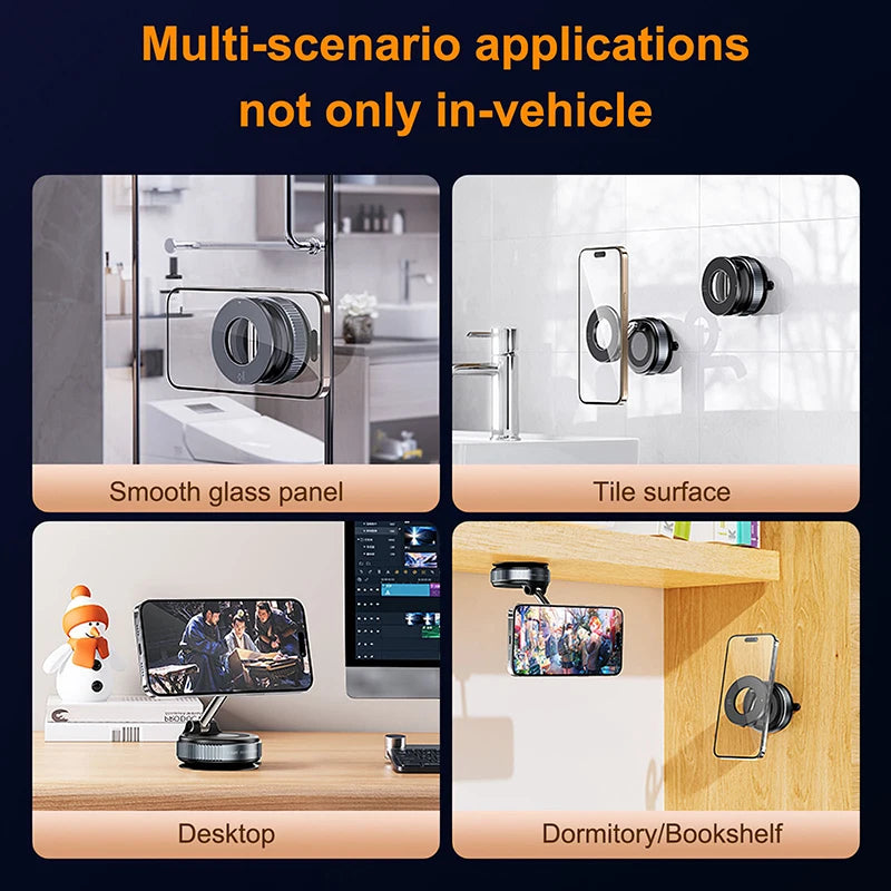 360° Rotating Vacuum Magnetic Car Mount