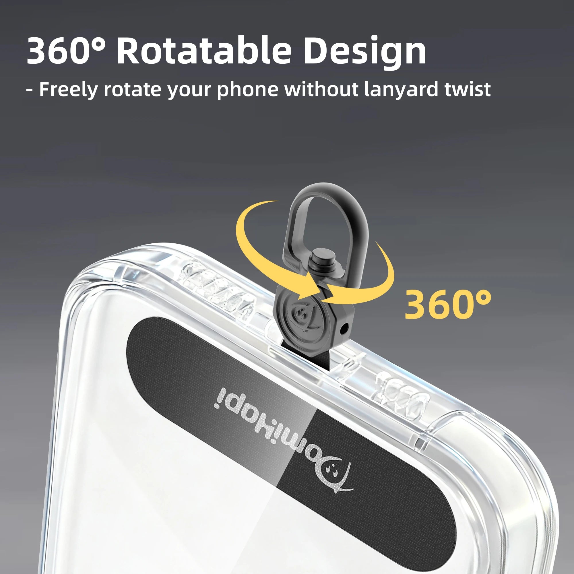 360° Rotatable Metal Phone Tether Tab