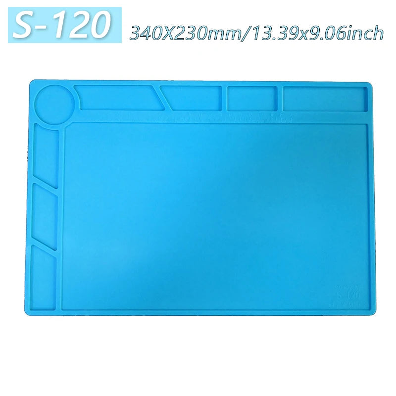 Magnetic Silicone Repair Mat – Heat Resistant 500°C Soldering Station & Anti-Static Electronics Workpad