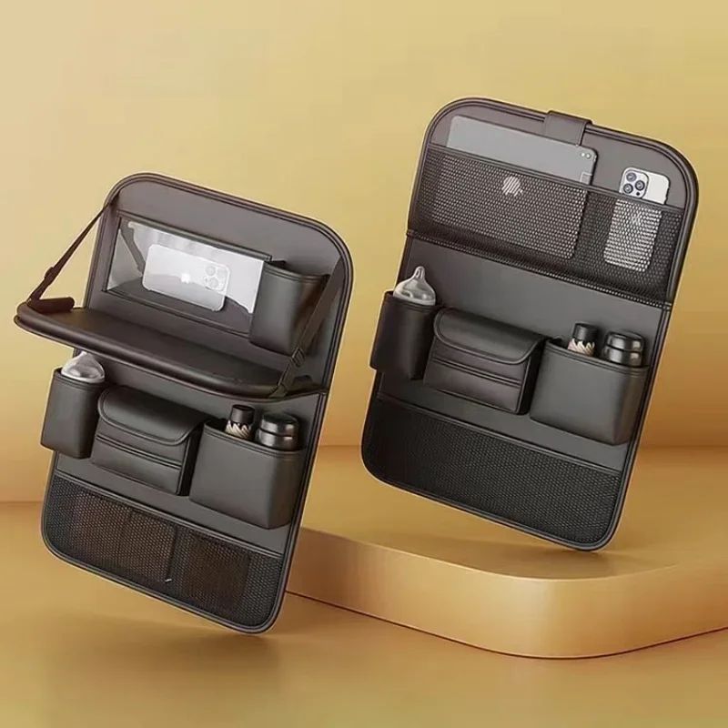 Car Back Seat Organizer with Foldable Tray Table