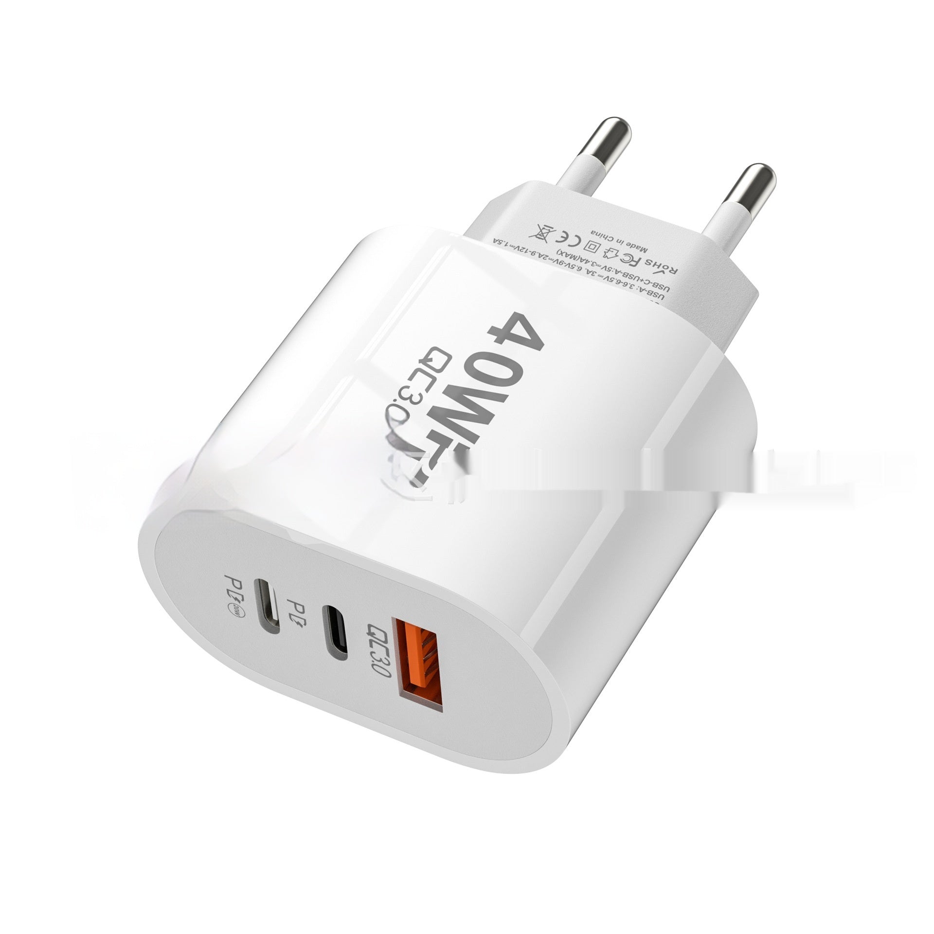 40W Multi-Port Travel Charger- Fast Charging for Android & Mobile Devices