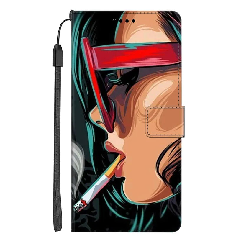 Marble Leather Wallet Flip Case- Google Pixel 7A & 7 Pro