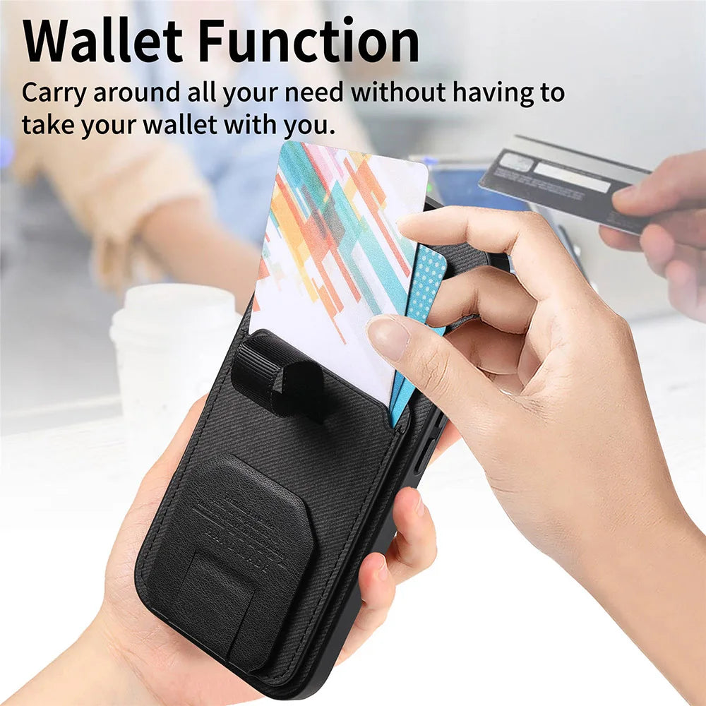 Non-Slip Grip Case with Card Holder & Stand – Samsung Galaxy Series