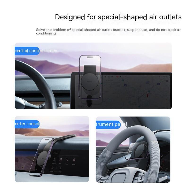 Magnetic Bendable Car Phone Holder & Wireless Charger