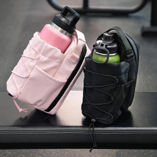 Fitness Magnetic Kettle Bag - Magnetic Gym Crossbody Sling with Water Bottle Holder for Men &amp; Women