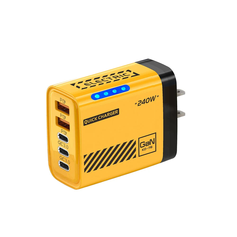 5-Port USB Wall Charger (AC 100–240V)