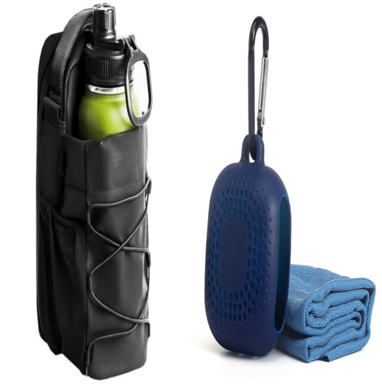 Fitness Magnetic Kettle Bag - Magnetic Gym Crossbody Sling with Water Bottle Holder for Men &amp; Women