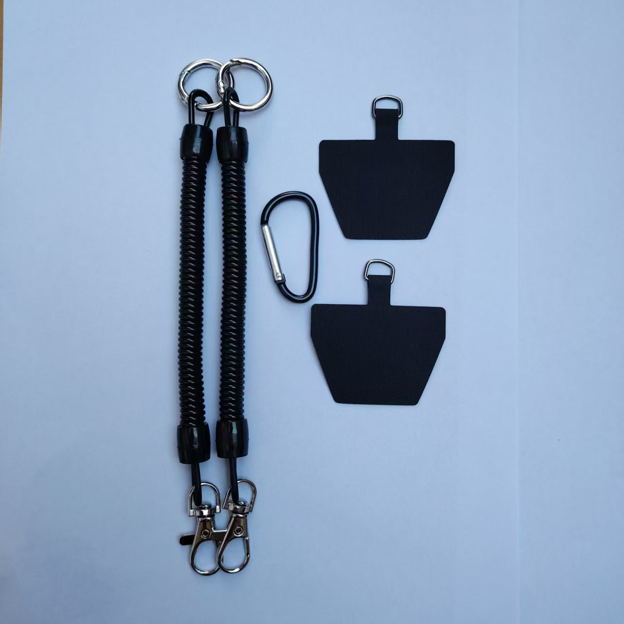 Phone Back Sticker Anti-Loss Lanyard- Universal TPU Patch with Carabiner