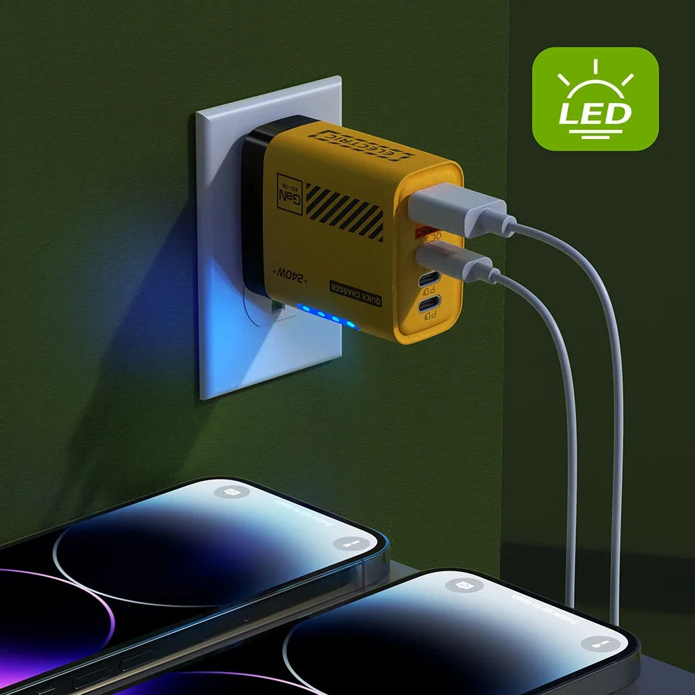 5-Port USB Wall Charger (AC 100–240V)