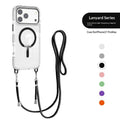 17 Pro Max Transparent Magnetic Case with Crossbody Lanyard