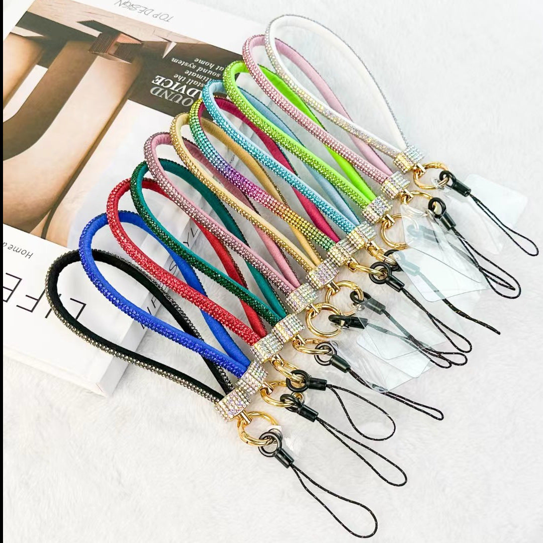 Luxury Rhinestone Mobile Phone Lanyard Wrist Chain – Anti-Separation Rope