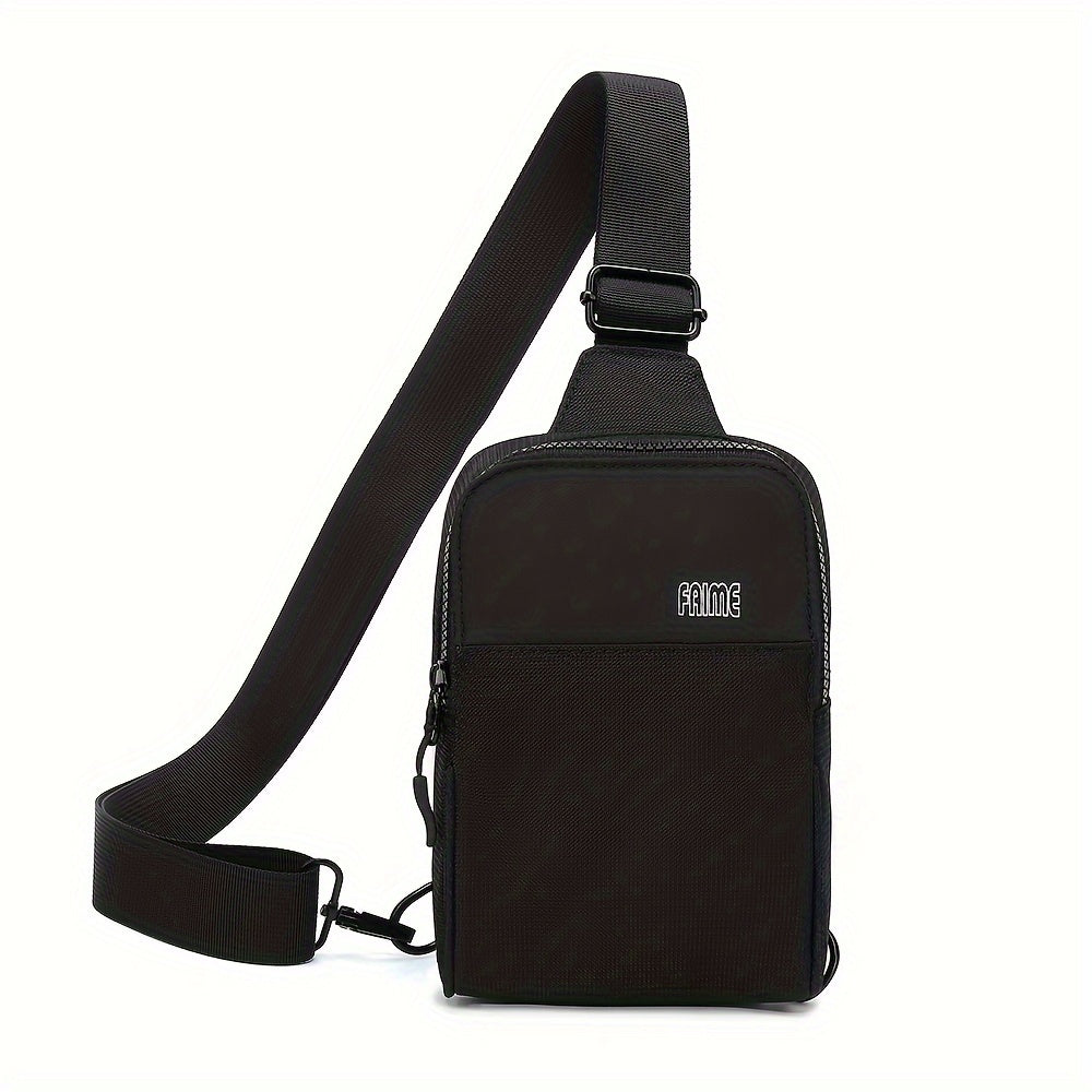 Mini Sling Crossbody Bag- Unisex Travel Chest Pack (Black)