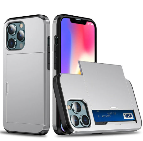 Dual-Layer Hybrid Armor Mobile Phone Card Case - TPU + PC Protection