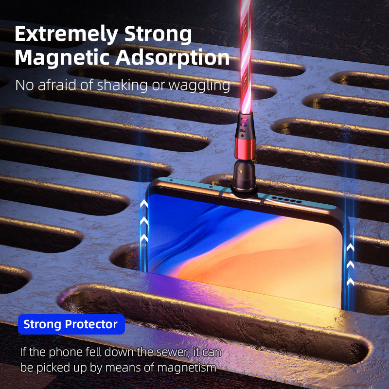 540° Rotatable Luminous Magnetic Charging Cable