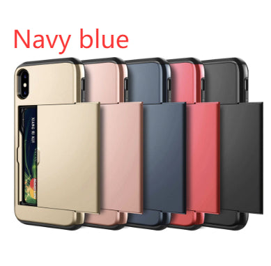 Dual-Layer Hybrid Armor Mobile Phone Card Case - TPU + PC Protection