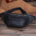 Men’s Leather Crossbody Sports Phone Bag- Top Layer Cowhide Messenger