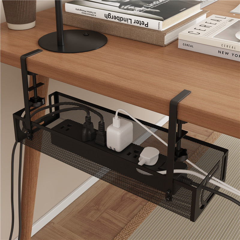 Under-Desk Power Strip Storage Rack