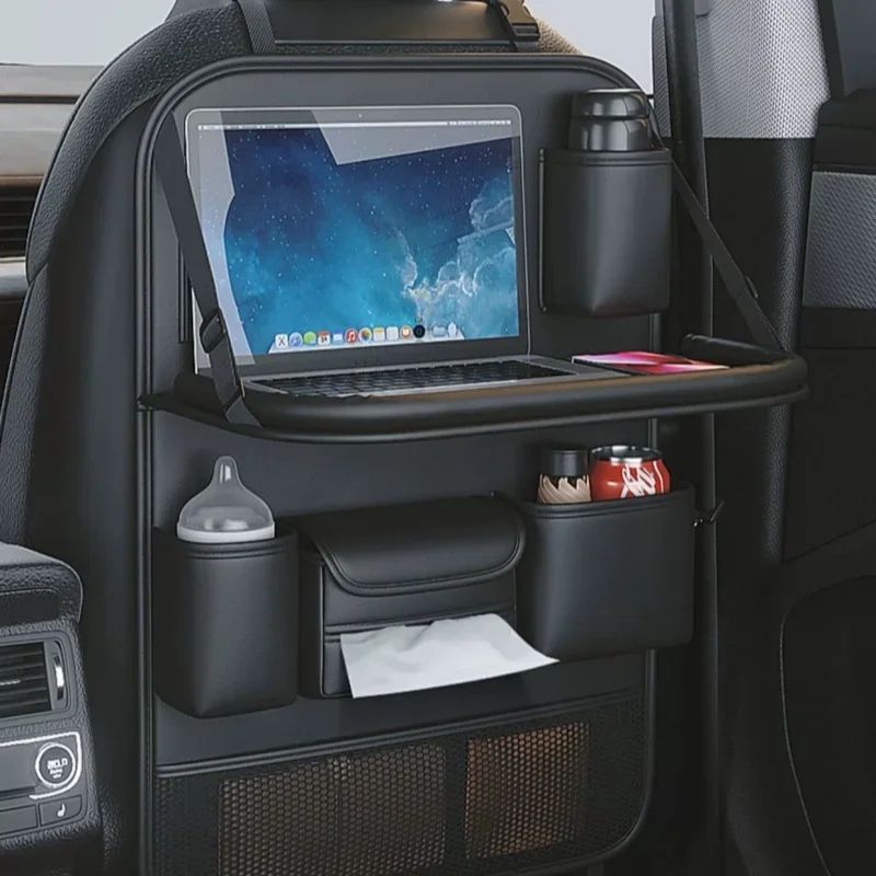 Car Back Seat Organizer with Foldable Tray Table